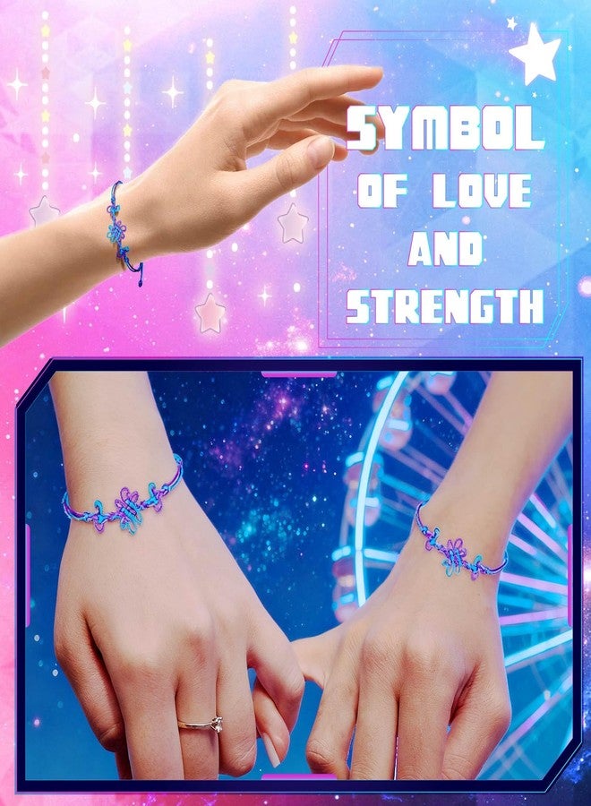 Rasonus Kpop Adjustable Braided Rope for Women Handmade Friendship String Bracelets Set, Demon Matching Couple Bracelets Gifts for Birthday Christmas Anniversary Valentines Day, Korean Knot Bracelet - Image 3
